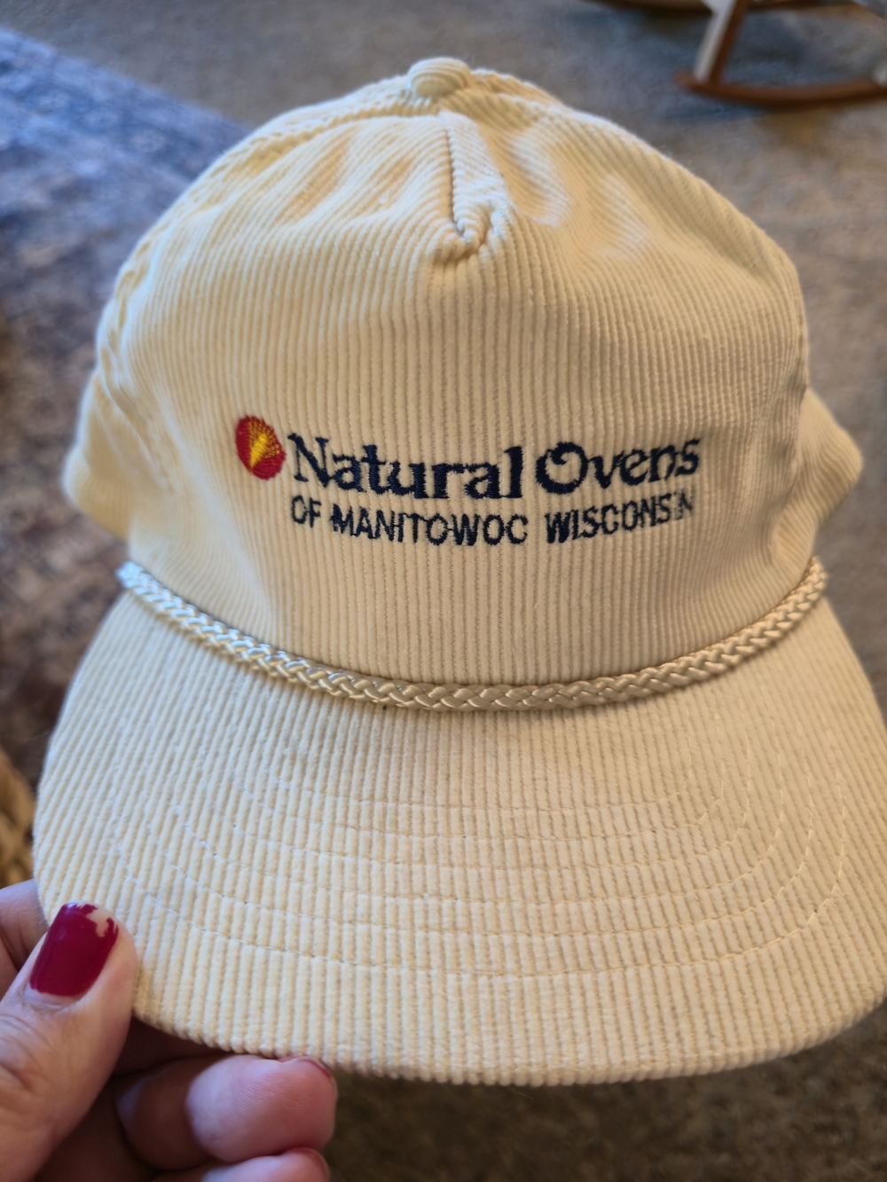 Cream Corduroy Cap